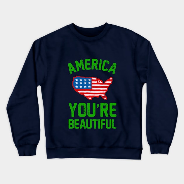 AMERICA, YOU'RE BEAUTIFUL 2 Crewneck Sweatshirt by dylaneli